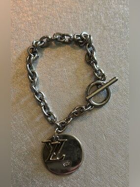 Silver Designer Inspired Toggle Bracelet